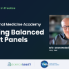 Banner with 'ScienceLeadR in Practice' and 'Translational Medicine Academy: Building Balanced Expert Panels' and a video thumbnail showing a speaker wearing glasses.